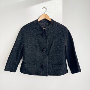Vintage Natalie Green Micro Quilted Cropped Black Unique Jacket M